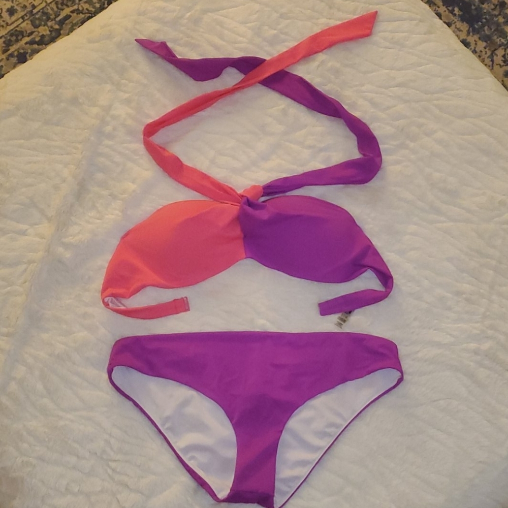 Pink 2 tone bikini